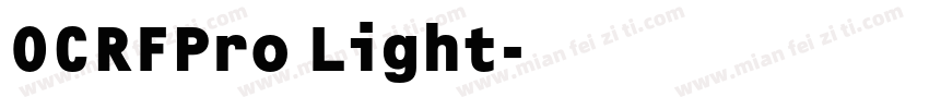 OCRFPro Light字体转换